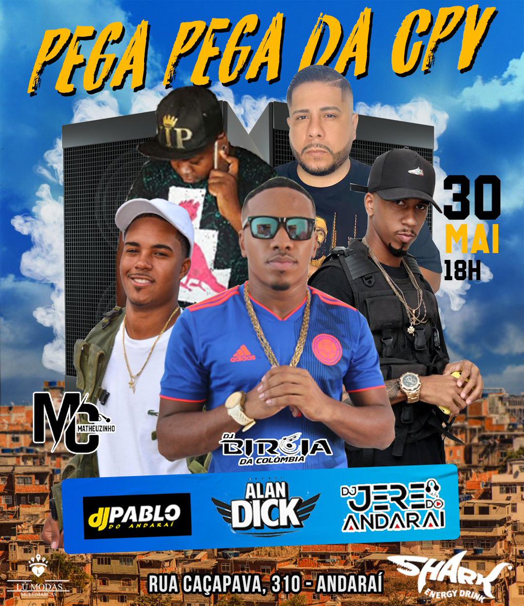 Dakia pouco tem revoada na cpv, brota e convoca que vai ser aquelas crocancias todas hehe 😜🔥🎶🇧🇪💥💯👊🏾 RT RT RT RT RT RT 

<a href="/DjPabloAndarai/">DJ PABLO DO ANDARAÍ ⚡️</a> 
<a href="/cpxdoandarai/">COMPLEXO DO ANDARAÍ</a> 
<a href="/DjAlandick/">Deus vai guiar 🍃</a> 
<a href="/Mc_Matheuzinhof/">Insta 📸 : mcmatheuzinhodolins</a>