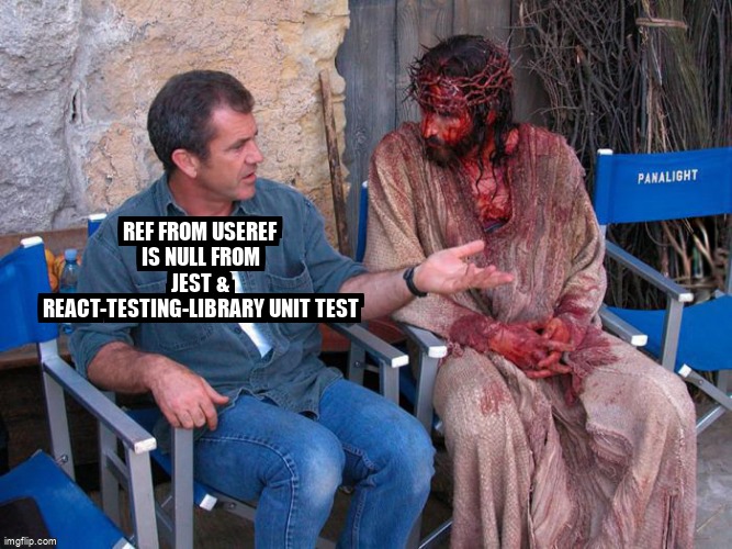 overflow_meme's tweet image. ref from useRef is null from Jest & react-testing-library unit test stackoverflow.com/questions/6776… #jestjs #unittesting #reacttestinglibrary #reactjs