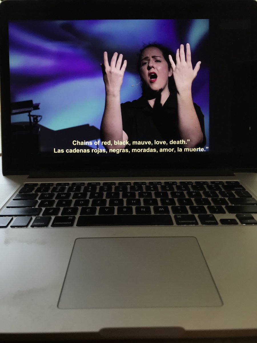 MNDNCH's tweet image. Sitting here, sipping wine, enjoying @ProjectBLANK_SD's latest work 'Harawi' by Olivier Messiaen.

"Merely touching on elements of the represented, employed to construct the cosmic within the hyper-local surreal, an acid trip in a far-too-in-love teenager’s bedroom." #operaathome