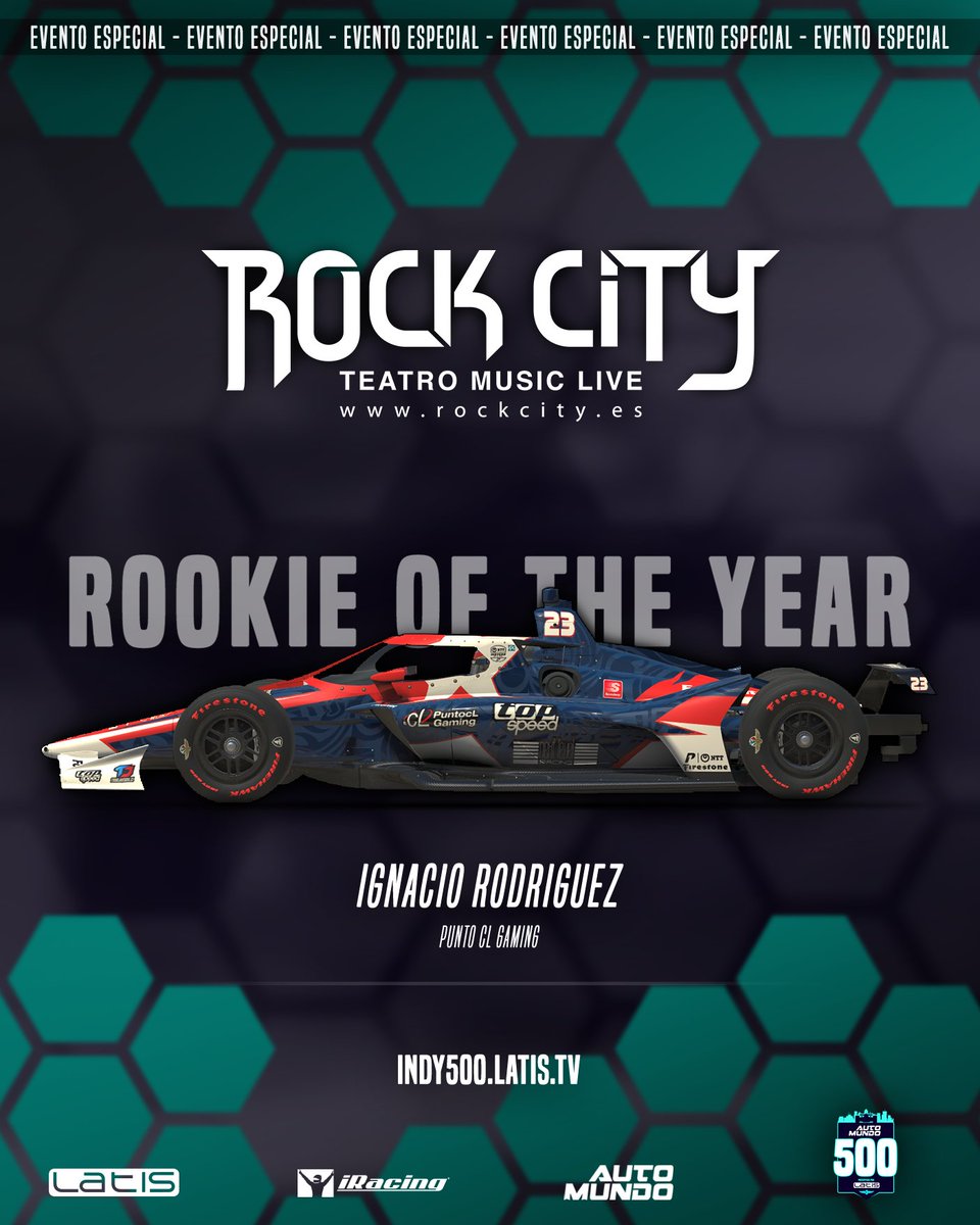 LATISTV's tweet photo. 🏁 ROCK CITY - ROOKIE OF THE YEAR 🏁

Ignacio Rodriguez, del PuntoCL, logró conseguir el fantástico premio del Rookie of the Year de la Automundo 500 presentado por Latis, gracias a Sala Rock City (@salarockcity)

Gran trabajo ¡Felicitaciones! https://t.co/q6rINrLruC