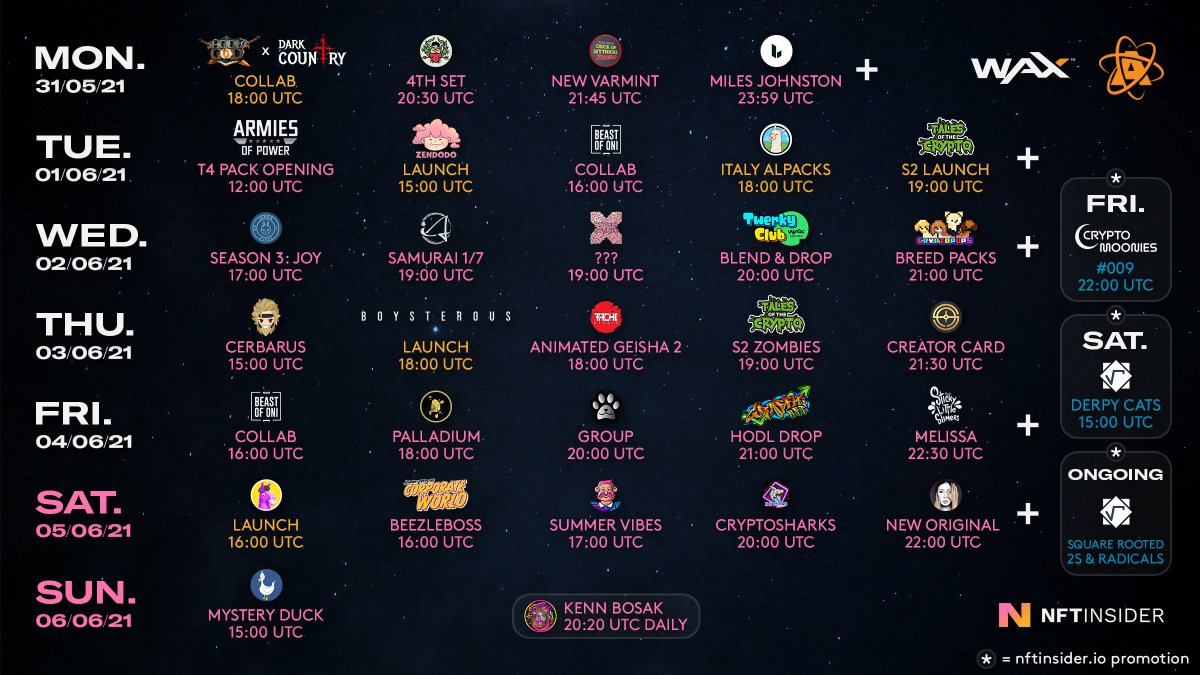 NFTInsider_io's tweet image. Summer rolls in BIG for @WAX_io / @AtomicHub! 🤯 #NFTs #NFTartists 

📅 nftinsider.io/tw5/

@SquareRootedNFT @CreekDrops @hodlgodgame @CryptoFlash10 @floydsvarmints @LGNDART @ArmiesOfPower @ZendodoParty @AlpacaWorlds @neftyblocks @TalesotCrypto @TwerkyClub @stuckatsixpm