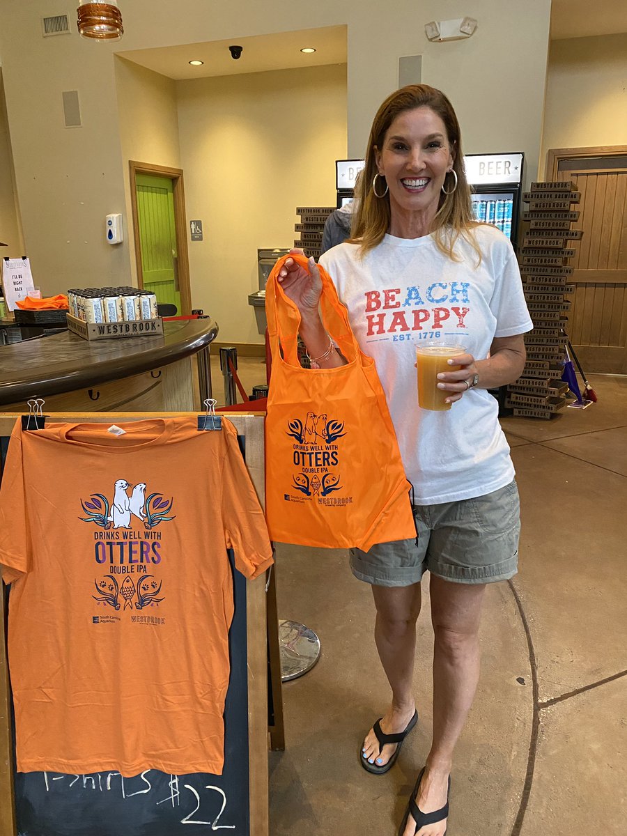 sdickersonsc's tweet photo. @SCaquarium and @WestbrookBeer put on a great craft beer release for a awesome cause!! Drinks Well with Otters 💕 https://t.co/rVe9HZXbu2
