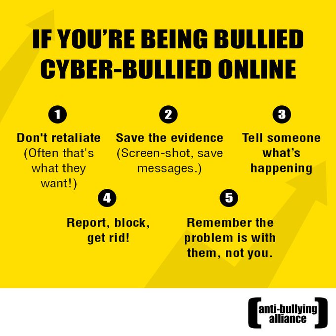 Good tips from @ABAonline 4 help #cyberbullying BE SAFE #ONLINE & HELP OTHERS BE SAFE TOO! Plz share the tips 2 help