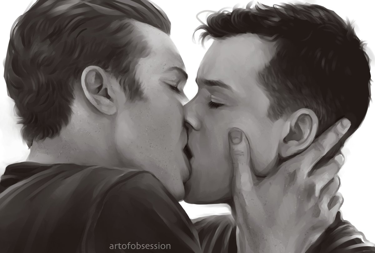 Gallavich border kiss study, it's easier to look back on now that they...