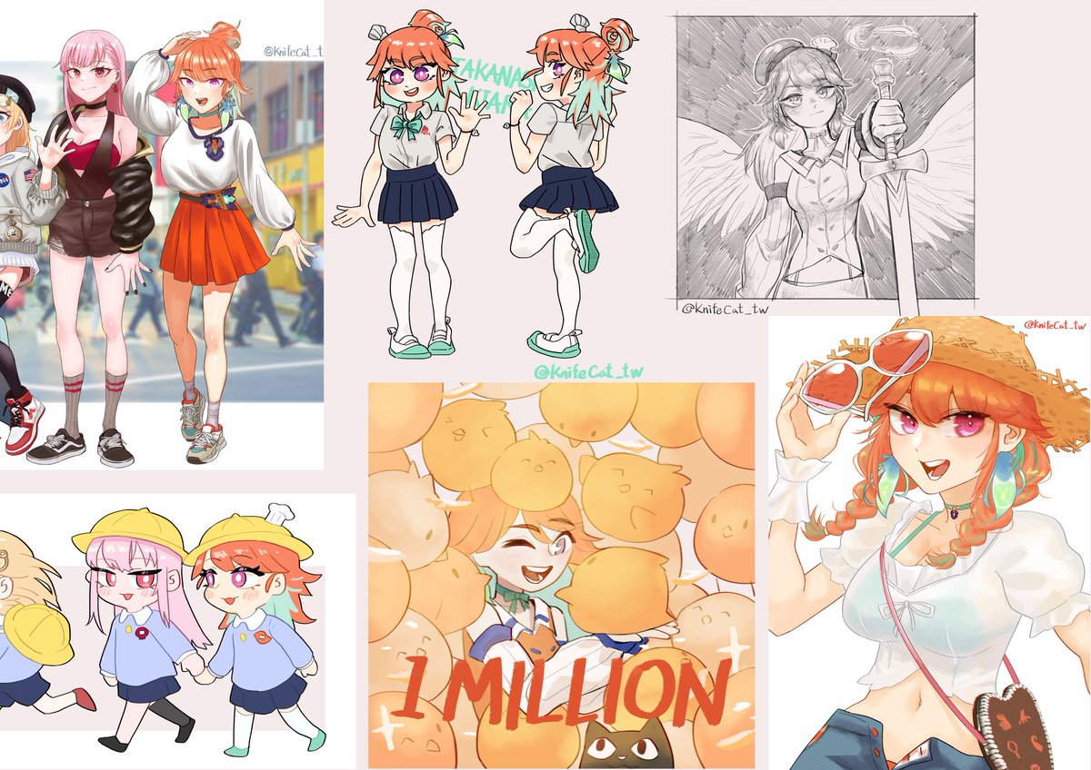 I don't draw a lot of kiara but I love her very much
I love all EN members🐔🧡✨🧡✨🧡✨
