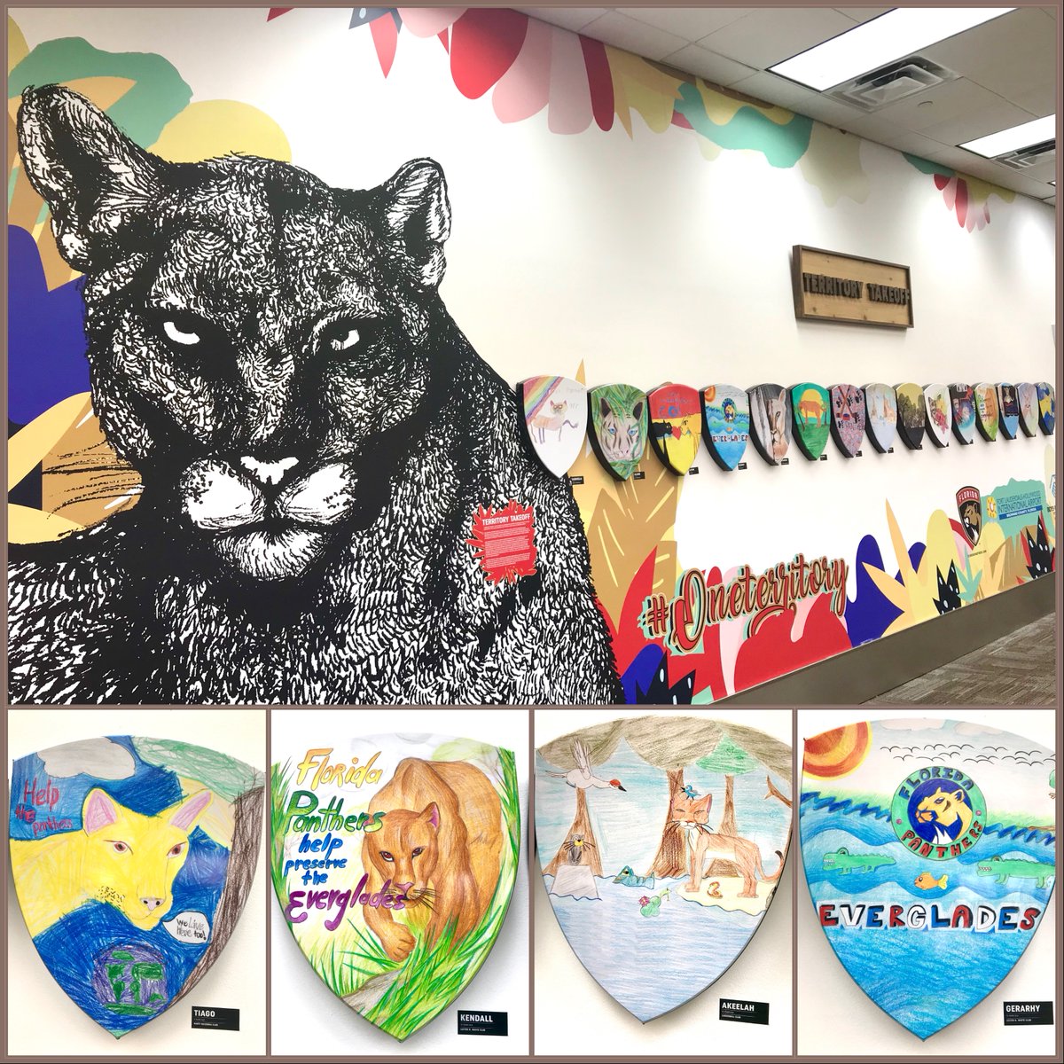 When travelers arrive at the Fort Lauderdale Airport they are greeted with this magnificent display of Civic Leadership by our @BGCofBroward artists! Save the Panther, Save the Everglades. Thank you all! @evergfoundation @FoEverglades @nature_org @CenterForBioDiv