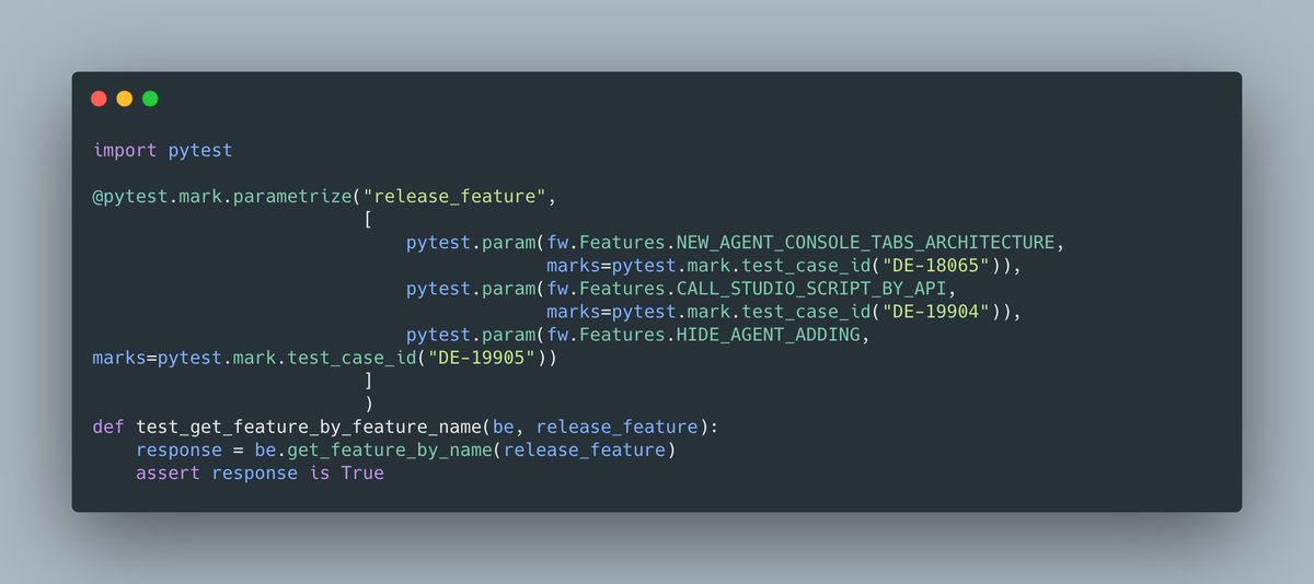 datdavid83's tweet image. Pytest for Python has a really sweet way to implement parametrization. What's even better it's possible to mark each test within each test instance.
docs.pytest.org/en/6.2.x/param…
#pytest #python #pythontesting #softwaretesting