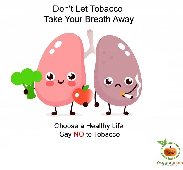 HeyVeggiegram's tweet photo. #worldnotobaccoday
31st May-World No Tobacco Day. The only thing common between Coronavirus and consuming Tobacco is, both affect your lungs.
 Therefore, say 'No to Tobacco' and Stay Healthy.#covid_19 #trendingtoday #stayhomestaysafe #saynototobacco #onlinefruitstore #healthyfood https://t.co/aRgEGWqGqT