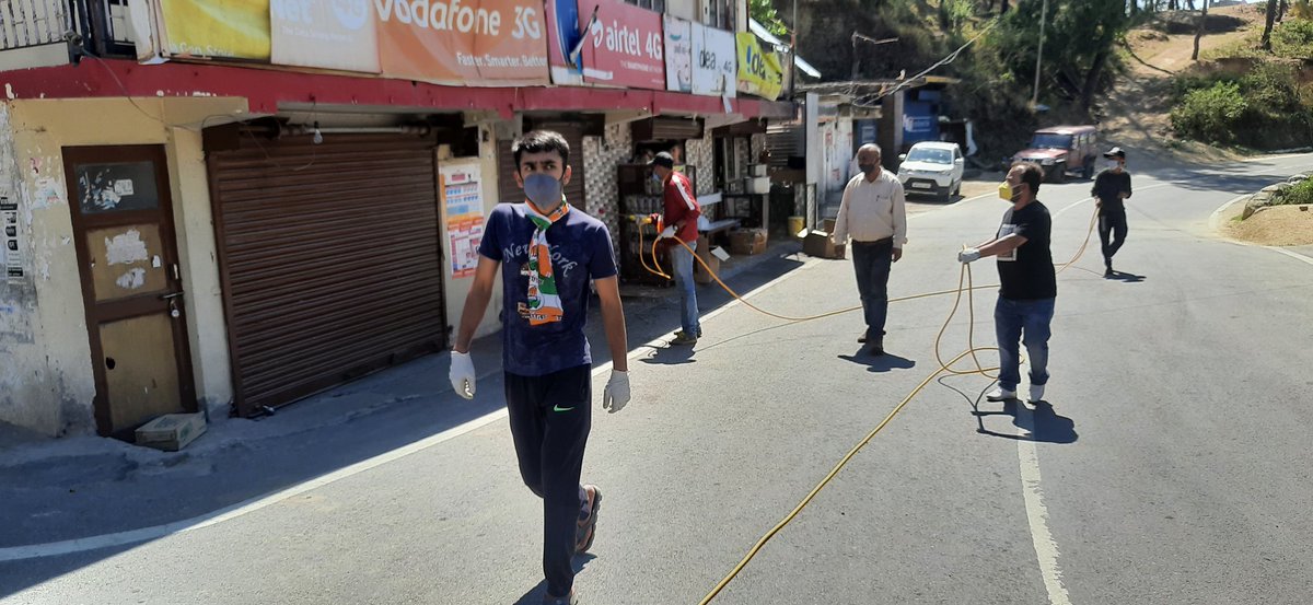 VikramT10274603's tweet image. #teamvikramadityasingh/young brigade sewadal/shimla gramin/sanitization drive
