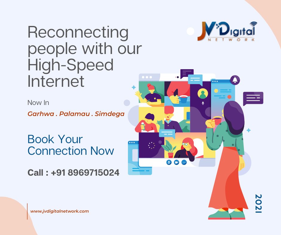 jvdigitalindia's tweet image. Get High Speed internet in Garhwa, Palamau and Simdega
#dataforyou #DoMore #stayconnected #internet