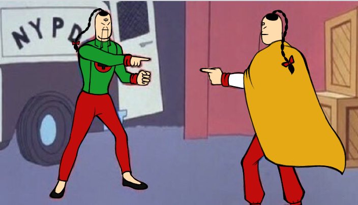 Kill7774's tweet image. "มึงเป็นใคร"

"มึงนั้นแหละเป็นใคร"

"กูราเมงแมน มาจากมังงะและอนิเมะเดอะมูฟวี่ของราเมงแมนที่แยกทำออกมา"

"กูก็ราเมงแมน มาจากอนิเมะคินนิคุแมนหลัก"

"มึงอ่ะตัวปลอม"

"มึงนั้นแหละ ตัวปลอม"