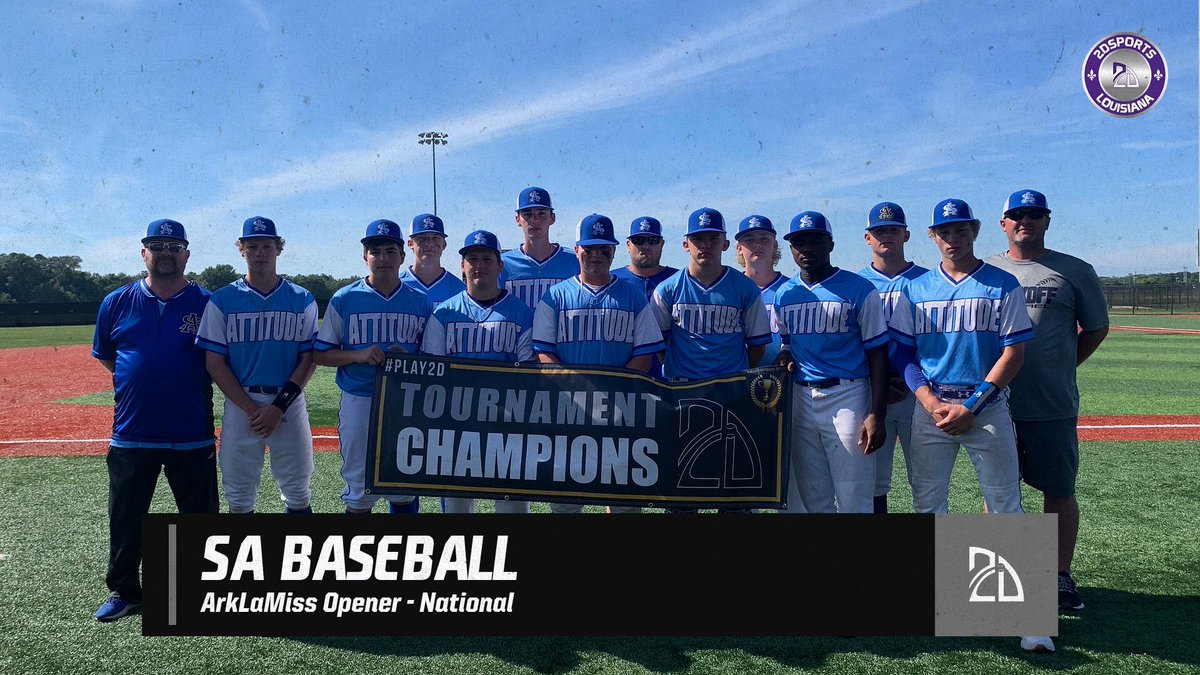 🏆 ArkLaMiss Opener 🏆

National Division: 
🥇- SA Baseball

#ArkLaMissOpener #Play2D