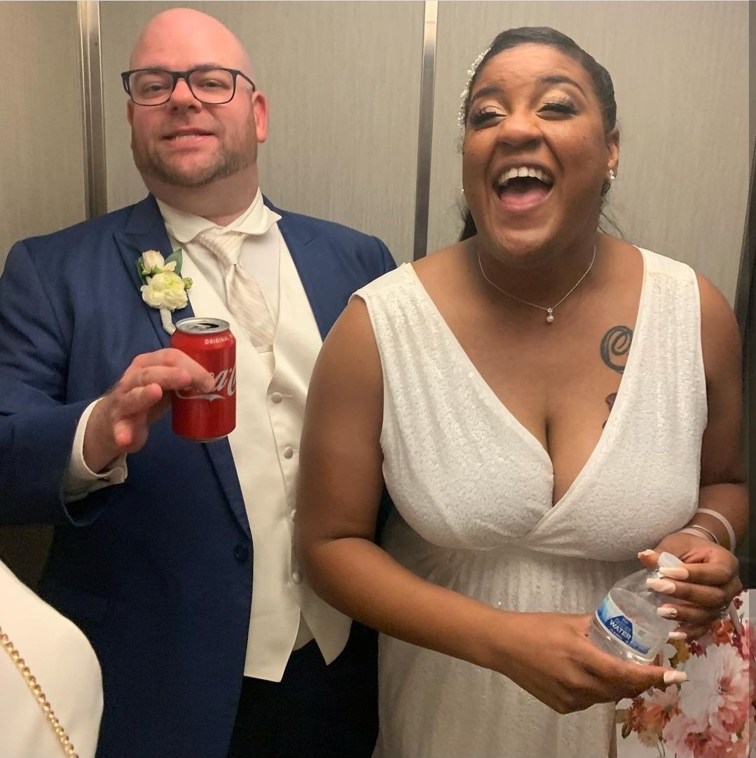 JamesDallasLape's tweet photo. May have gotten married with a picture of me and Alex Trebek on my socks yesterday. @Jeopardy #FromThisLapeForward https://t.co/7tjRqaiz28