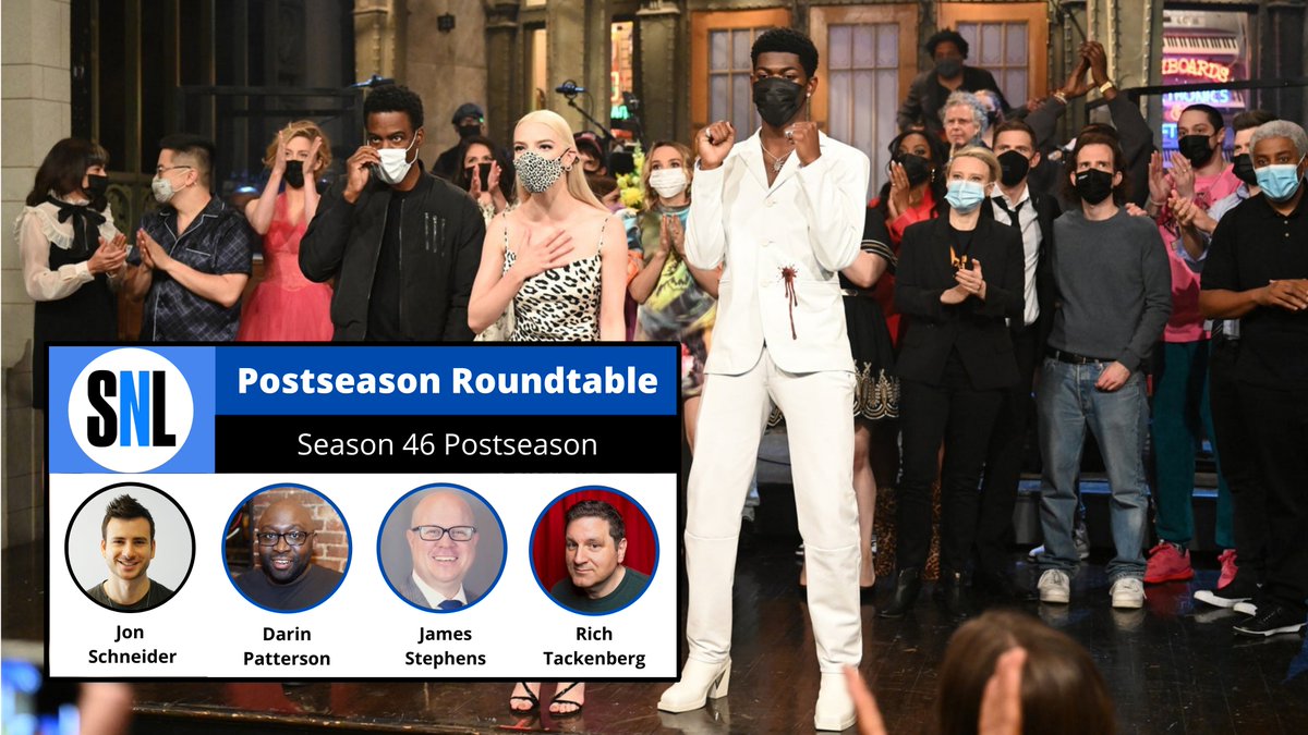 thesnlnetwork's tweet photo. The #SNL season may be over, but we still need to discuss our favorite moments from Season 46!

Join us in the LIVE chat on YouTube tomorrow night at 8:10pm ET/5:10pm PT for a fun postseason roundtable with @JonSchneider24, @DarinCredible, @snljames, &amp; @richtack 🥳 https://t.co/AdP5hyDzQy