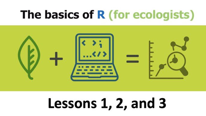 My course on R for ecologists has just relaunched! ecologygrad.teachable.com/p/the-basics-o…
Want to get a head start? Here are the first three lessons!

Lesson 1: youtu.be/YKvkXKeGoa8
Lesson 2: youtu.be/dPLbyWXEG_E
Lesson 3: youtu.be/dYOs0Qn616s

#Rstats #basics #datascience #ecologists