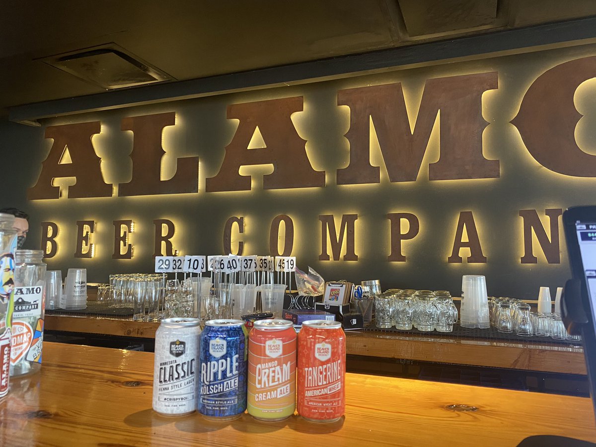 debbie_claus's tweet photo. What do you do when you go to the Alamo? You bring @BeaverIslandSTC beer! #DrinkLocal #CraftBeer #AlamoBeer https://t.co/Y7YUXMCMjB