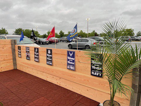 1676_s's tweet photo. ASM Jared put together a beautiful tribute to our Military Service Members &amp; Family. Please join us at Howell Lowe’s for a National Moment of Remembrance at 3 p.m. on Memorial Day, May 31 to honor our fallen service members. @MitchEmslie @AndrewsP26 @JaneenV_HRBP  @TweetUsR30 https://t.co/hbJ984uOK1