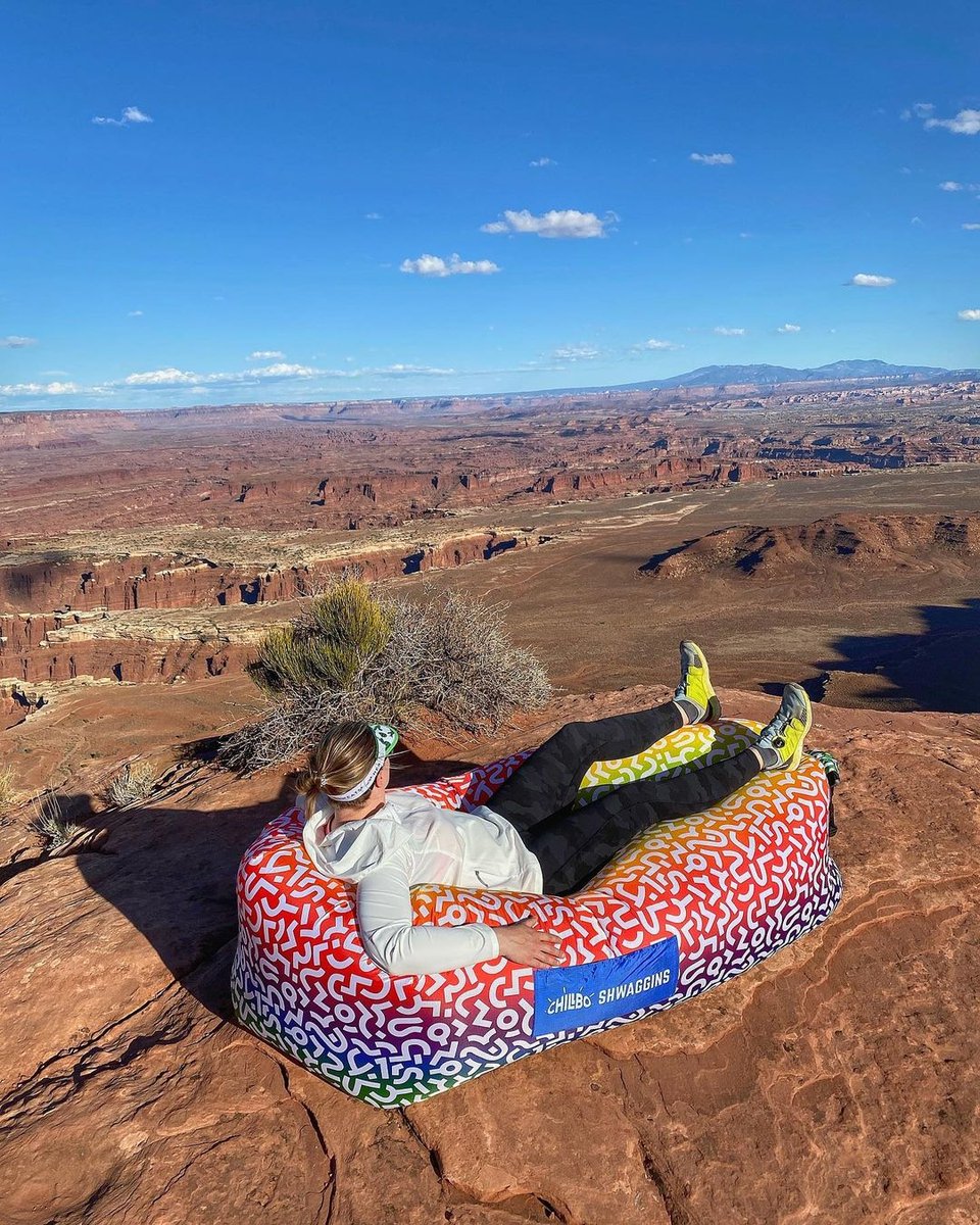 Part of the Chillbo family is <a href="/kristyn/">KW</a>.was.here 🥰

Here, she is chilling at 'Island in the Sky' on her #chillbo lounger. Pretty unreal right? 😇
.
.
.
.
#inflatable #loungers #floats #tents #sleepingbags #travel #travelgear #camping #accessory #inflatabletoys #campinggear