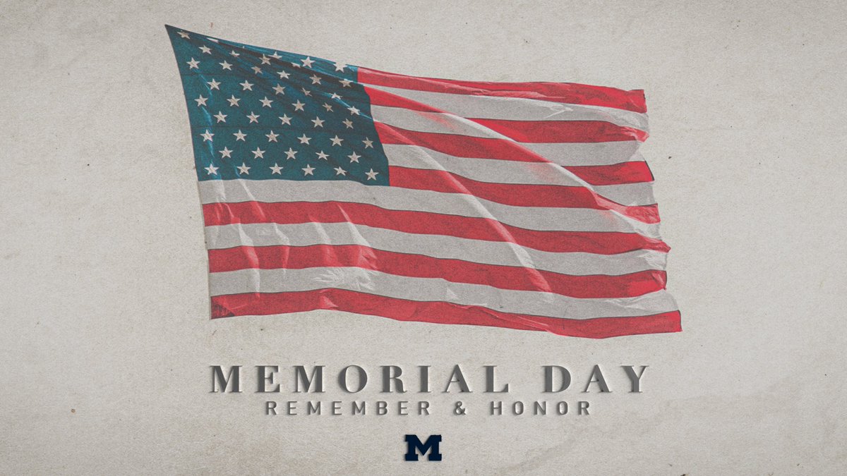 umichbball's tweet photo. Our flag does not fly because the wind moves it. it flies with the last breath of each soldier who died protecting it.

We thank all the men &amp; women who have made the ultimate sacrifice for us to be safe!

#MemorialDay2021
#GoBlue 〽️🏀 https://t.co/ihUET1mkli