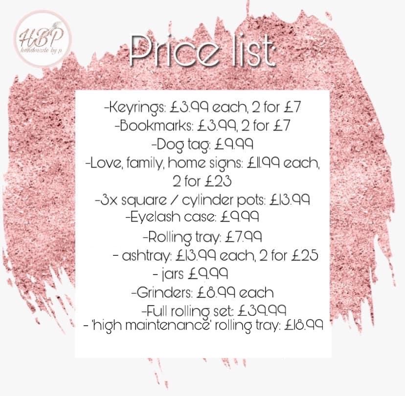 handmadebyp_'s tweet photo. Price list, postage, social media &amp; policy 💗 

#resinart #resin #resincraft #resinartwork #resincoasters #perfumetray #trinkettray #trinketdish #jewellery #art #resinartist #smallbusiness #smallbusinessowner #smallbusinessuk #smallbusinesssupport #newcollection #newbusiness https://t.co/e10P1RxpOn