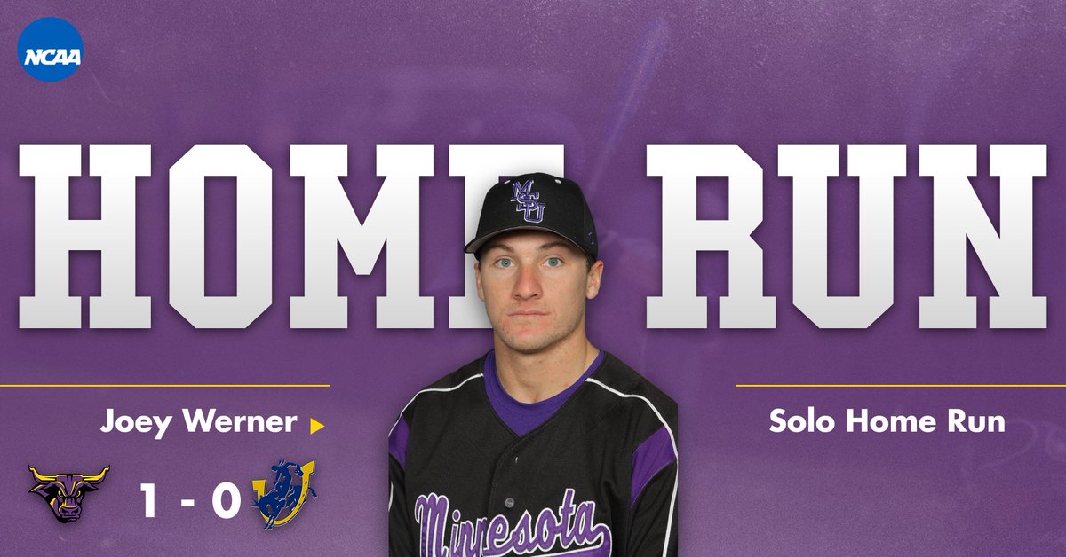 Minn State Baseball (@minnstbaseball) on Twitter photo MAVERICK HOME RUN | <a href="/JoeyWerner/">Joey Werner</a>'s second home run of the day flies out to left field for a solo home run to give the #Mavericks the lead! #HornsUp
T6 - 0 outs...
MSU: 1
SAU: 0 MAVERICK HOME RUN | <a href="/JoeyWerner/">Joey Werner</a>'s second home run of the day flies out to left field for a solo home run to give the #Mavericks the lead! #HornsUp
T6 - 0 outs...
MSU: 1
SAU: 0