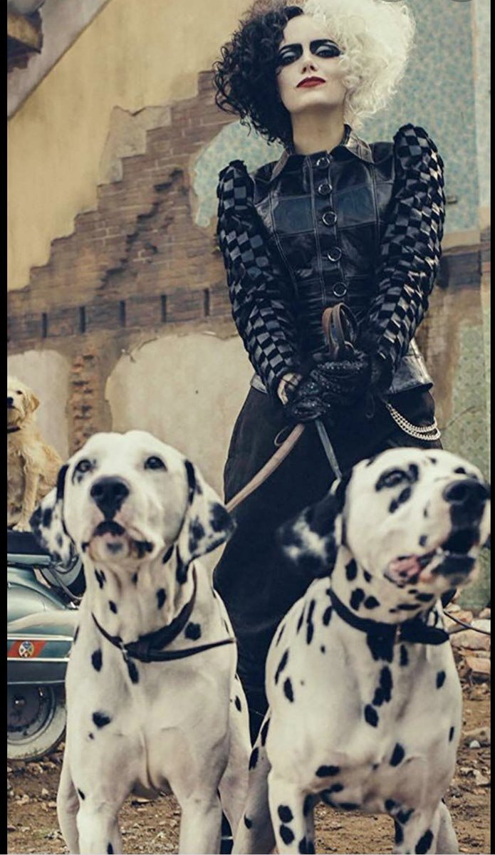 MarleeMatlin's tweet photo. As much as I enjoyed  #cruella the movie: visually stunning, brilliant costumes and great performances by Emma Stone &amp; Emma Thompson, I would’ve liked the songs to have been captioned too. But they weren’t. Apparently they were a big part of the movie. 🥺@DisneyStudios https://t.co/SfKpkjeVxj