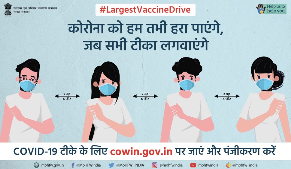 MoHFW_INDIA's tweet photo. #LargestVaccineDrive https://t.co/ua8kgc6McO