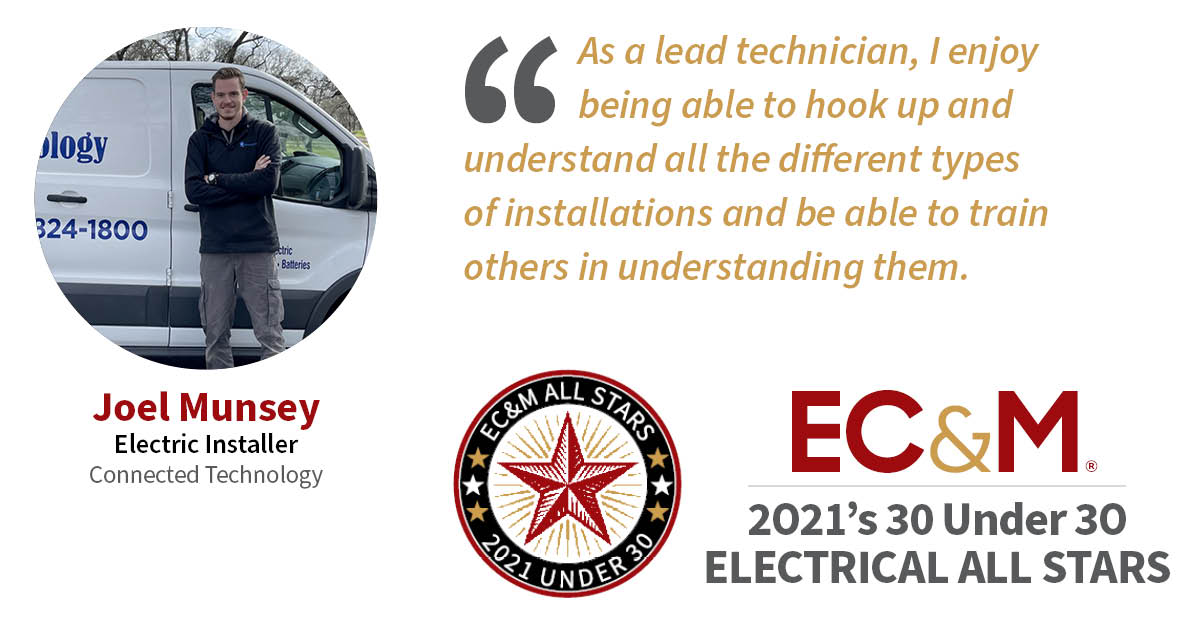 Ec M Magazine On Twitter Congratulations To 30 Under 30 Ec M Electrical All Star Joel Munsey Who Works For Connected Technology In Roseville Calif Https T Co S9edg2tda0 Https T Co N7g1tvty9v