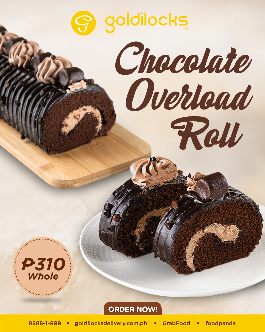 goldilocks half roll cake price