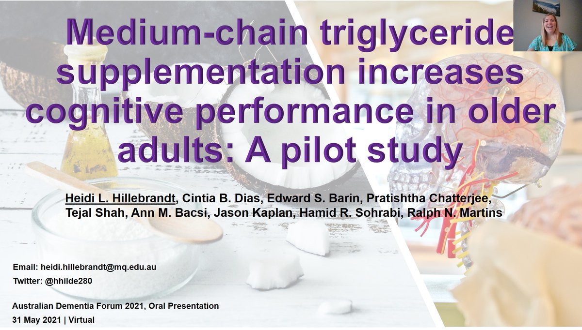 CoMBAT-AD 🧠 (@combat_ad) on Twitter photo Presenting soon at #ADF2021 <a href="/HHILDE280/">Heidi Hillebrandt 🧠🇺🇲🇦🇺</a> discussing medium-chain triglycerides for AD prevention. #dementia #dementiaresearch #alzheimers Presenting soon at #ADF2021 <a href="/HHILDE280/">Heidi Hillebrandt 🧠🇺🇲🇦🇺</a> discussing medium-chain triglycerides for AD prevention. #dementia #dementiaresearch #alzheimers