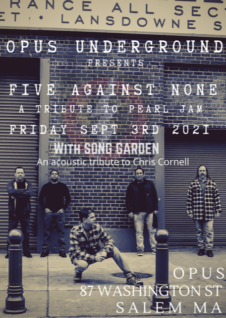 fiveagainstnone's tweet photo. Your Autumn just got a whole lot more rock n' roll! We're coming back to Opus Underground and we're bringing friends!  Give that flannel an early season night on the town and get your Grunge on!!!!! #PearlJam #grunge https://t.co/xgCNs6cvp6