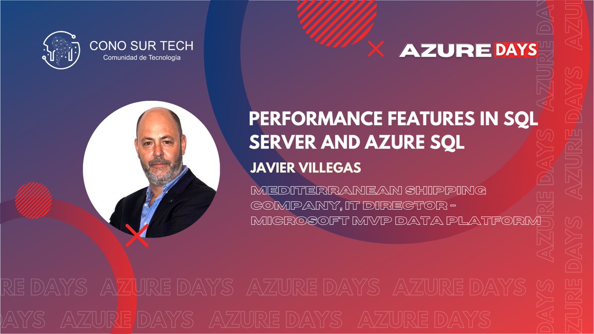 javier_vill's tweet photo. Comparto los videos de mi participacion en Azure Days 2021
"Introduction to Azure SQL" https://t.co/X6oZ2StkPN
"Performance Features in SQL Server and Azure SQL" https://t.co/CStNlgWuKY
"Entrevista" https://t.co/E7oUFyzEPe" #AzureDays #AzureSQL #SQLServer #SQLFamily #MVPBuzz https://t.co/SSvwUjnWm7