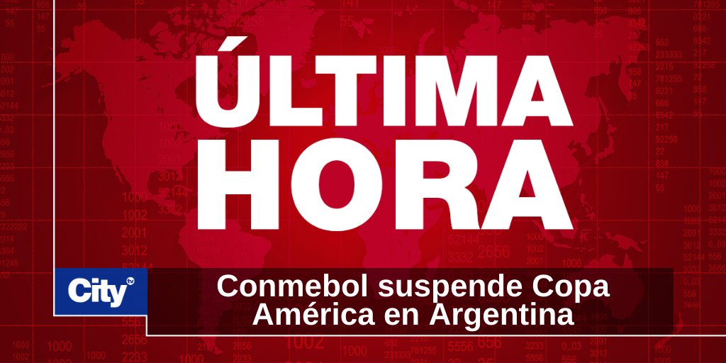 Citytv's tweet photo. ATENCIÓN 🚨 Se cayó la Copa América en Argentina. La Conmebol hizo el anuncio este domingo, tras situación en el país 👉 https://t.co/wNuv7s1S8k https://t.co/PH2c3fsgsM