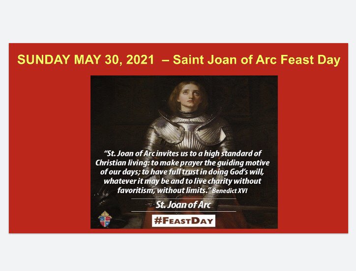 stJOANchs's tweet photo. St. Joan of Arc Feast Day🙏🏻❤️ https://t.co/nn7T6gufBM