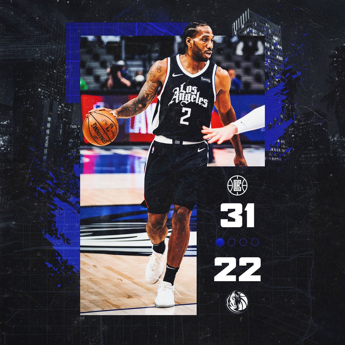 LAClippers's tweet photo. Up after one.

📺 @BallySportWest |📱 https://t.co/SxvCDP1Us0 https://t.co/CpE4wbbkro