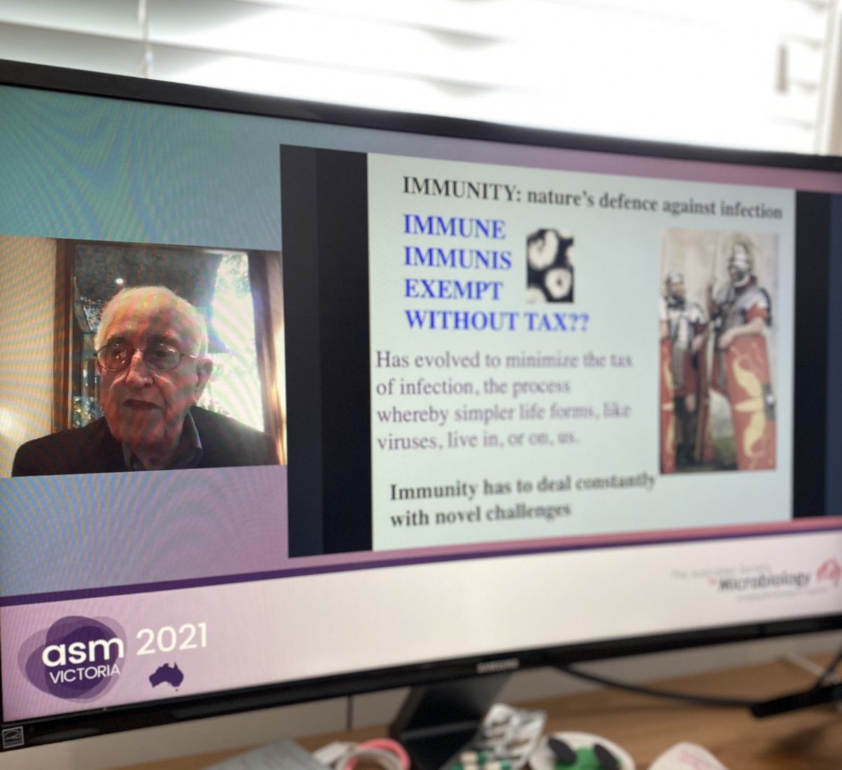 MJLScoullar's tweet image. “This is one of the worst viruses I have ever worked on.... and I’ve worked on a few” @ProfPCDoherty opening #2021ASM making it clear you do NOT want to get #COVID19 
@AUSSOCMIC