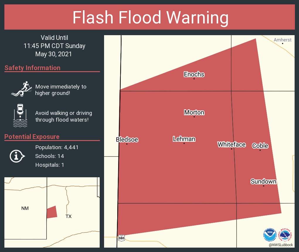 NWS Lubbock on Twitter "Flash Flood Warning including Morton TX