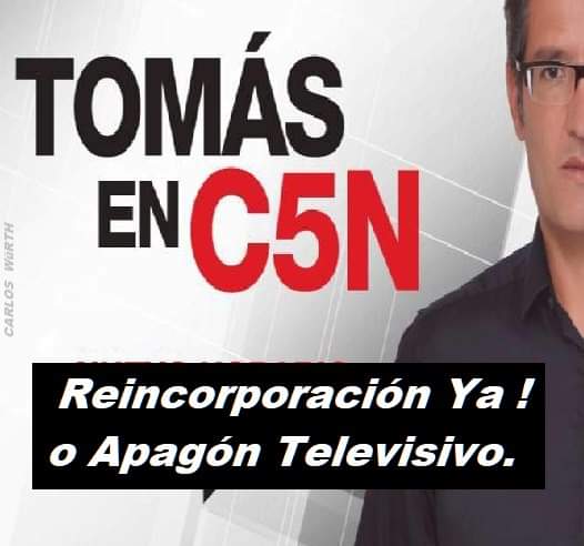 Que <a href="/C5N/">C5N</a> no se olvide que durante la persecución macrista al canal la audiencia y los empleados estuvimos al pie del cañón para que sobreviva, ahora no se caguen en la gente. Tomas Mendez debe seguir en el grupo, si no es así:
#ChauC5N