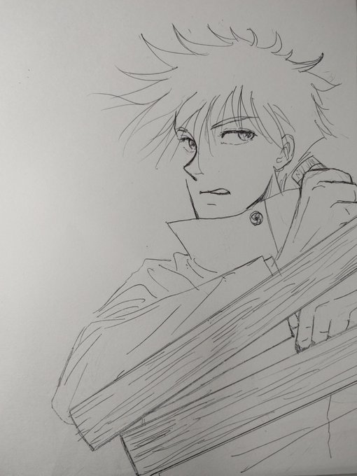 色塗るよ✨私はたたかう伏黒恵が好きだ‼️
#呪術廻戦絵描きさんと繋がりたい 
#呪術廻戦ファンアート 
#伏黒恵   #五条悟 