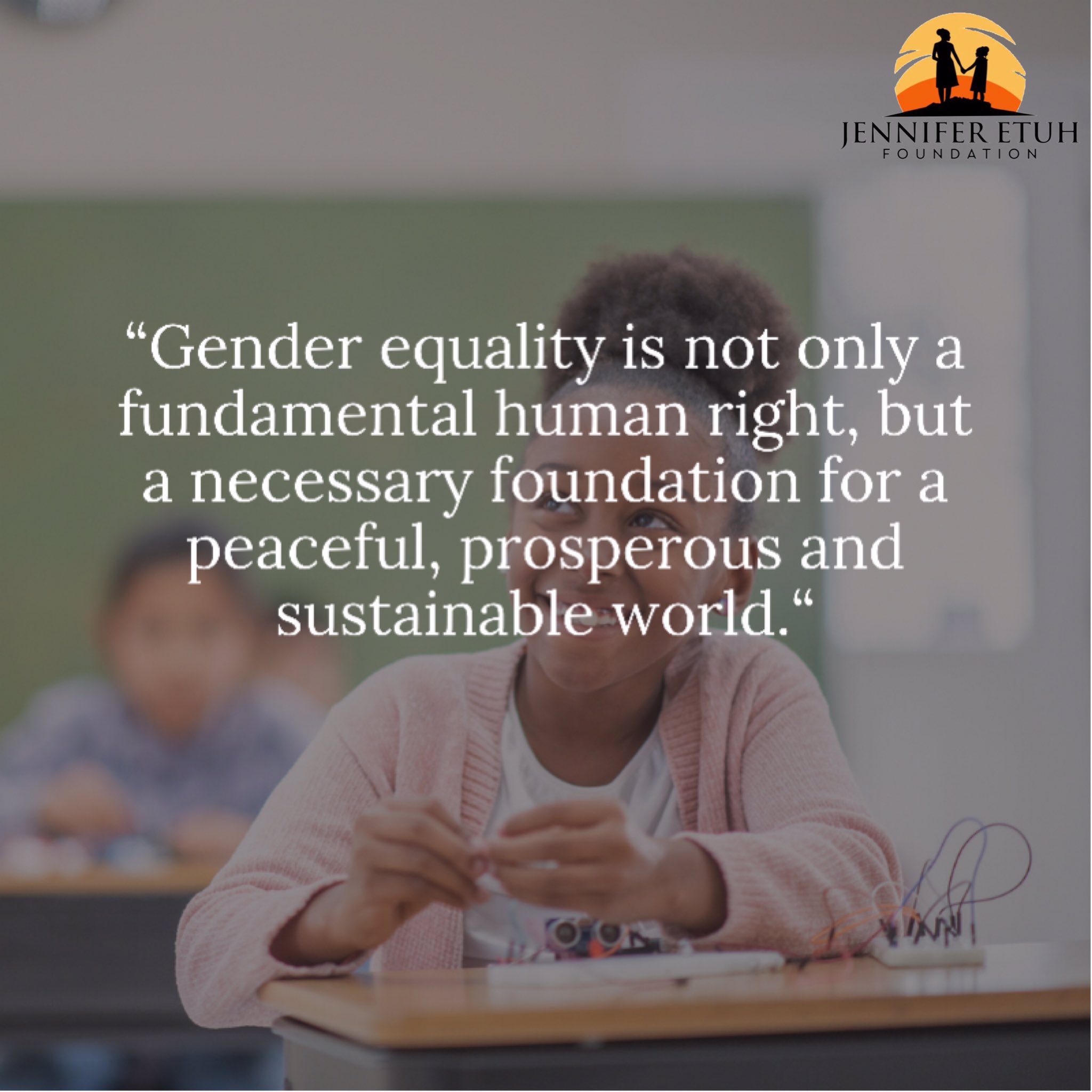 Gender equality centered in human rights is both a development