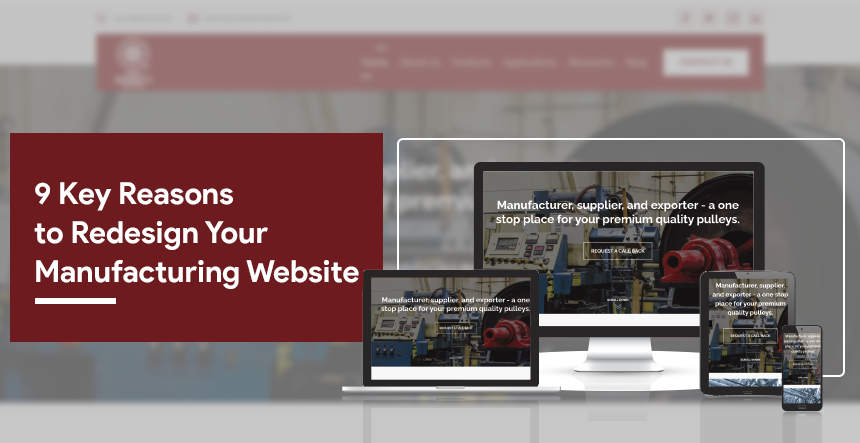 KrishaWeb's tweet photo. What are some points to keep in mind for a successful #manufacturingwebsite redesign or facelift?

Learn more about these points > https://t.co/GxOpsiLXcJ

#ManufacturingBusiness #WebsiteRedesign #KrishaWeb https://t.co/j40syGOJGG