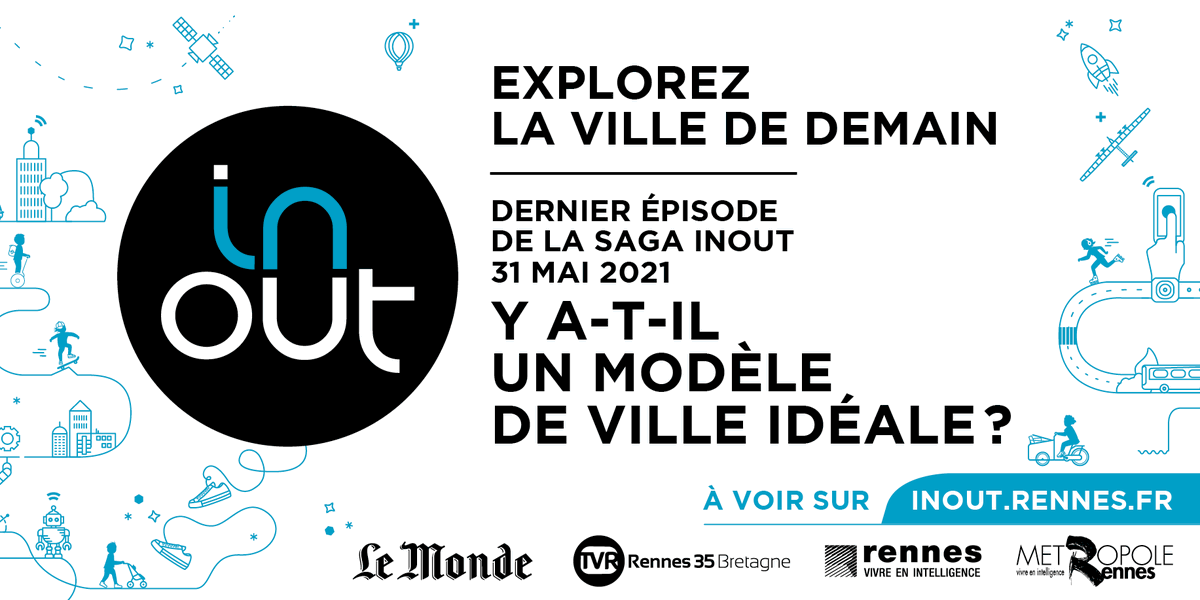 Pour le 4e épisode de la saga #inOut2021 #Rennes, diffusé à 12h ce lundi 31 mai, on rêve un peu, ou pas : y a-t-il  un ou des modèles de ville idéale... avec Jacqueline Osty, paysagiste - Grand Prix de l’Urbanisme 2020. Toutes les infos > metropole.rennes.fr/lundi-31-mai-d…