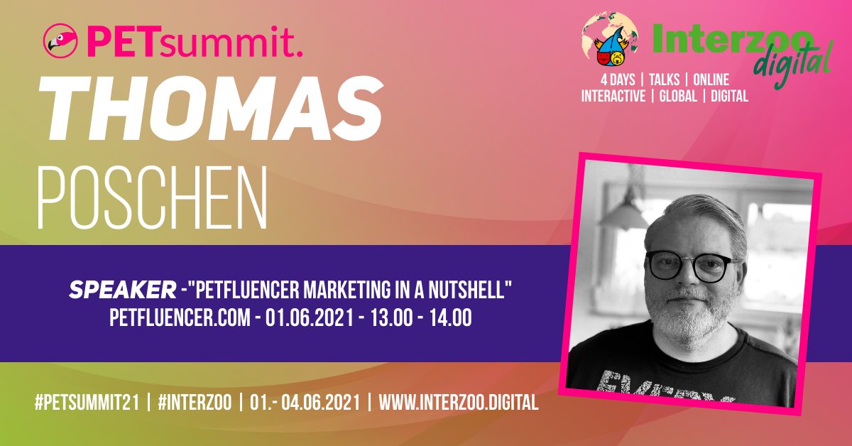 We're back! Join us at the <a href="/Interzoo_fair/">Interzoo Trade Fair</a>. Great talks and insights to #socialmedia, #Marketing, #petfluencer, #influencer, #ecommerce, #Amazon and more. Dm us for free tickets ;)