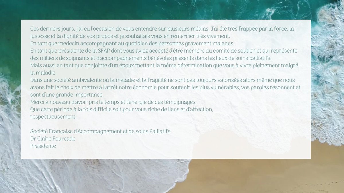 Message du Dr Claire Fourcade Présidente de la SFAP pour le Pr <a href="/axelkahn/">Axel Kahn</a>