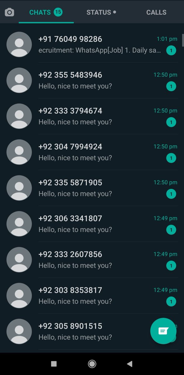 ankit_gupta2001's tweet photo. अचानक से आज मेरे whatsaap number पर इतने सारे individual message आए, नंबर से पता करा तो पता चला की ये Pakistan का नंबर है।
ये whatsaap message मेरे पास क्यों आया हैं में नही जानता। Please help me.
@PMOIndia @dhruv_rathee @ArvindKejriwal @DCP_CCC_Delhi @Cyberdost @DrSJaishankar https://t.co/GXSyticDo7