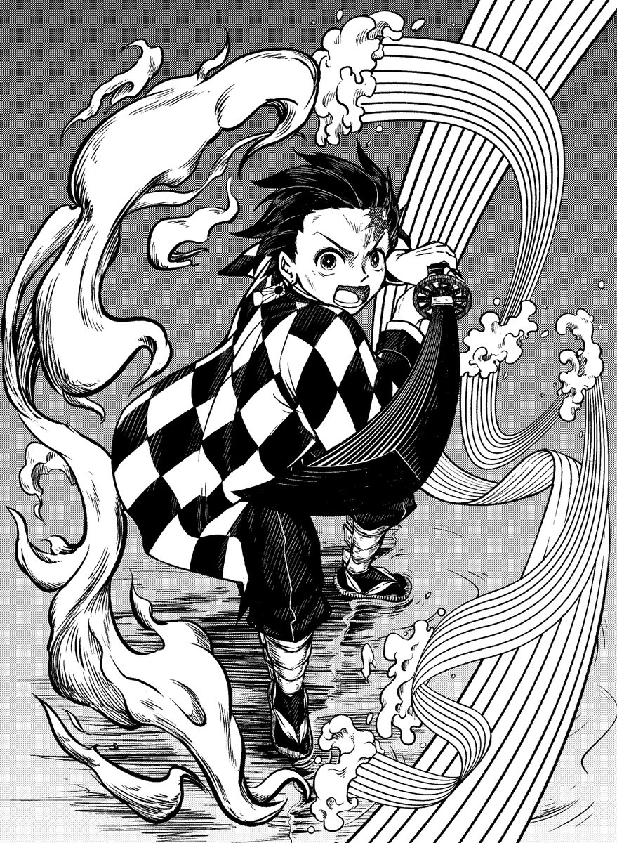 炭治郎 鬼滅の刃クソ面白かったので三太郎描いた 鬼滅の刃 竈門炭治郎 きりやん ケータイの人の漫画