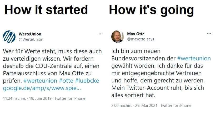 #werteunion my ass. mit der nummer habt ihr euch echt als antidemokraten geoutet.
#niewiedercdu #MaxOtte #noafd #fdgo