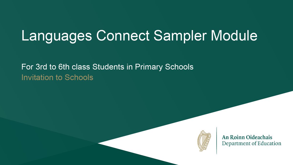 langsconnect_ie's tweet photo. Is your primary school interested in introducing new languages? Expressions of interest are now being accepted from schools for a six-week sampler module in a modern foreign language or Irish Sign Language.

For more details click here: https://t.co/IuzOcaSCbl https://t.co/iNey455q2d