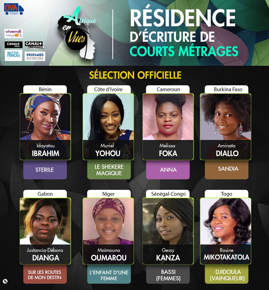 DiangaDebora's tweet photo. C'est une nouvelle aventure qui débute. 😍
#Cinema #Residence_d_écriture
#Lomé2021 #Vivendi #Canal https://t.co/cHql33PKqr