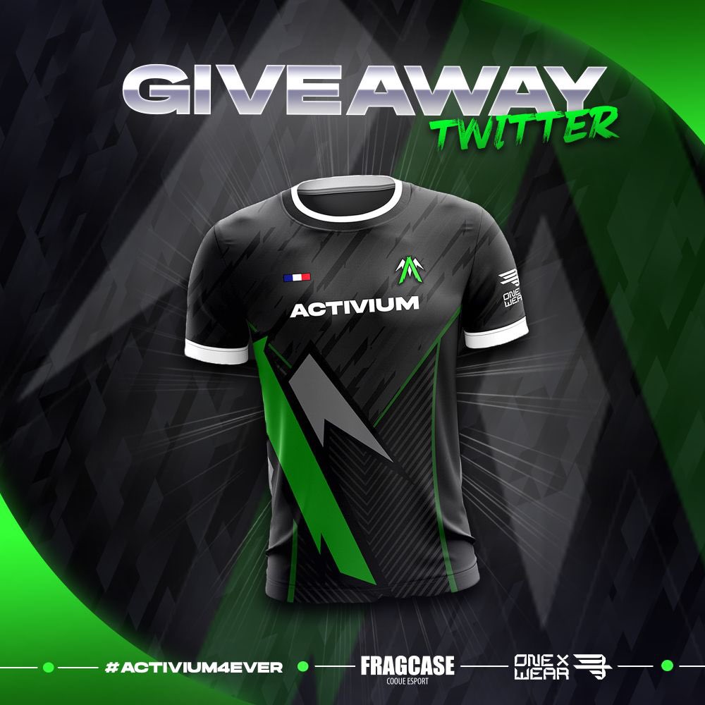 TeamActivium's tweet photo. 👋🏼
Bonne semaine à toutes et tous !
N’oubliez pas le #giveaway en cours sur notre page pour tenter de gagner un maillot #eSport #Activium 💚
-> Tirage au sort le 06/06/21 a 16h !
https://t.co/qD25NfzsWy
☀️ https://t.co/11zbsQx6KU